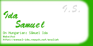 ida samuel business card